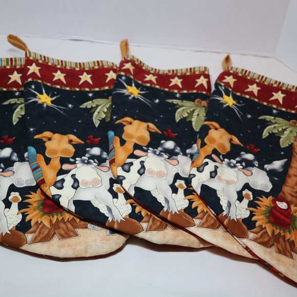 Christmas Stockings Quilted  The Great I Am fabric line - Picture 2 of 6